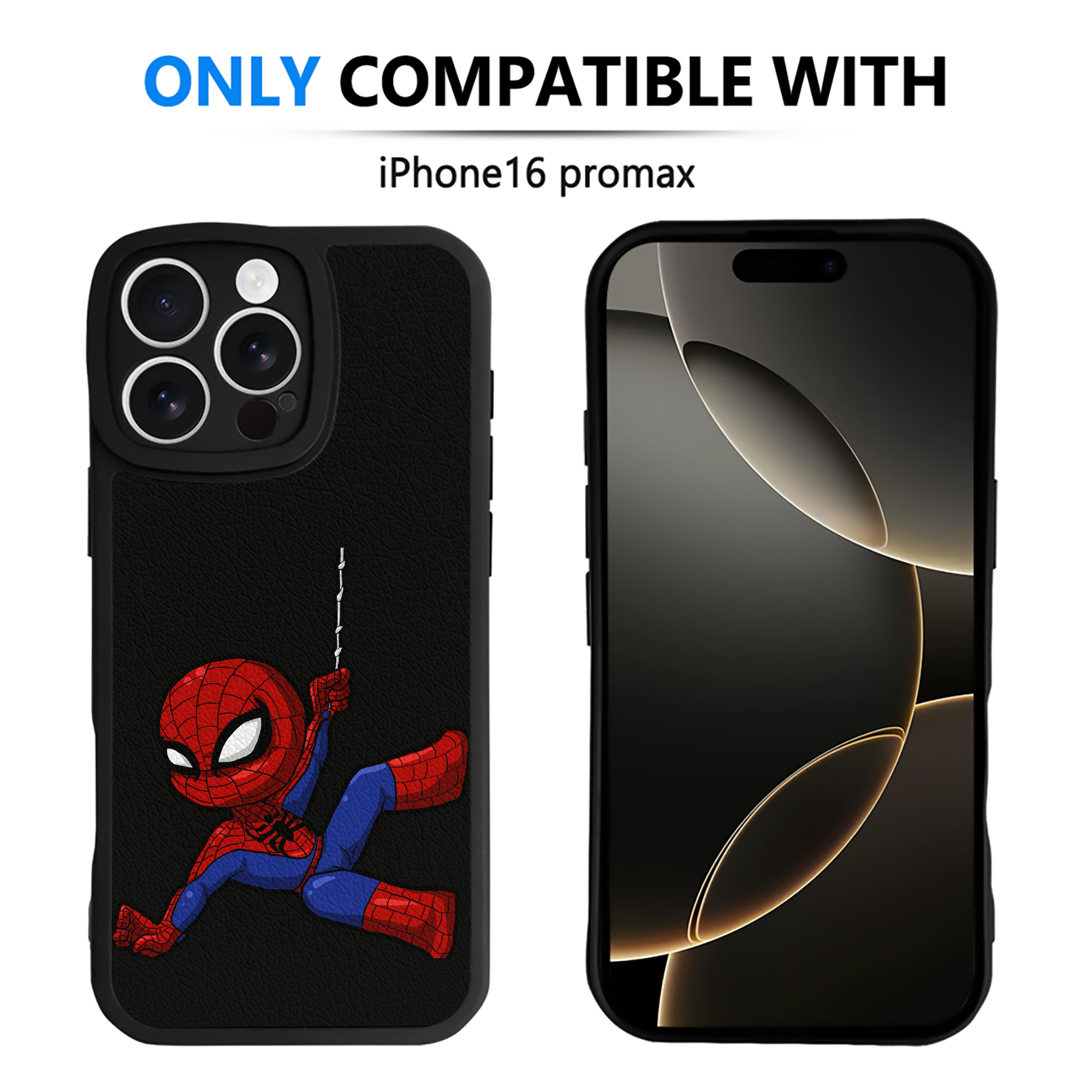 Spider Man スパイダーマン 【iPhone 16シリーズ対応】シリコンスマホケース（レザー調） 材質：シリコン